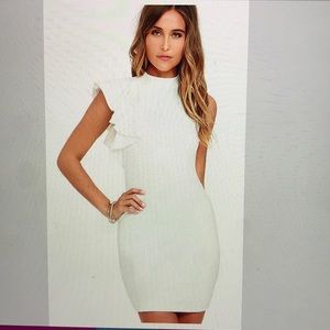 Lulus AU REVOIR IVORY BODYCON DRESS